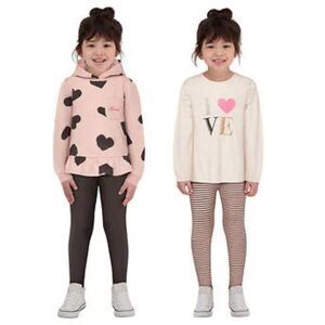 Kids Headquarters Kids' 4-piece Playwear Set Hearts